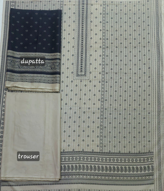 3PIECE UNSTITCHED LAWN | BIN SAEED LAWN