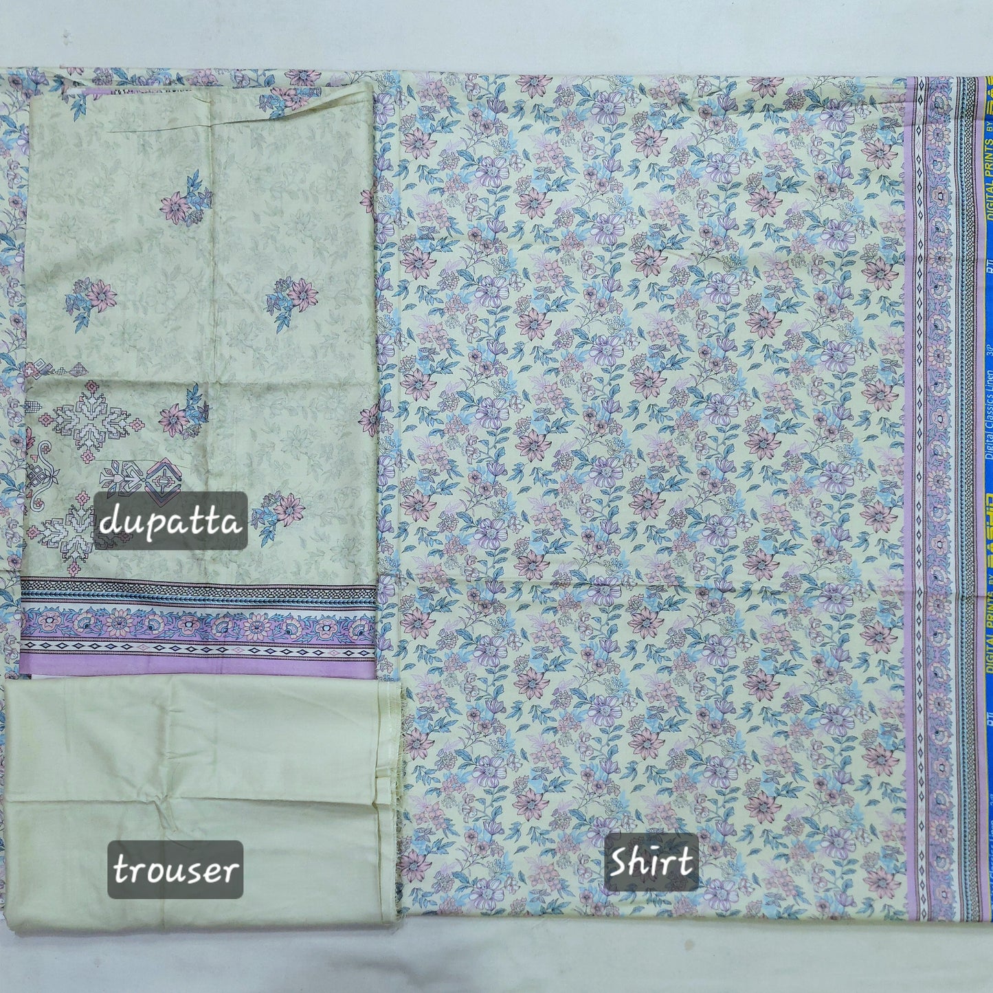 3PIECE UNSTICHED LINEN | RASHID CLASSIC LINEN