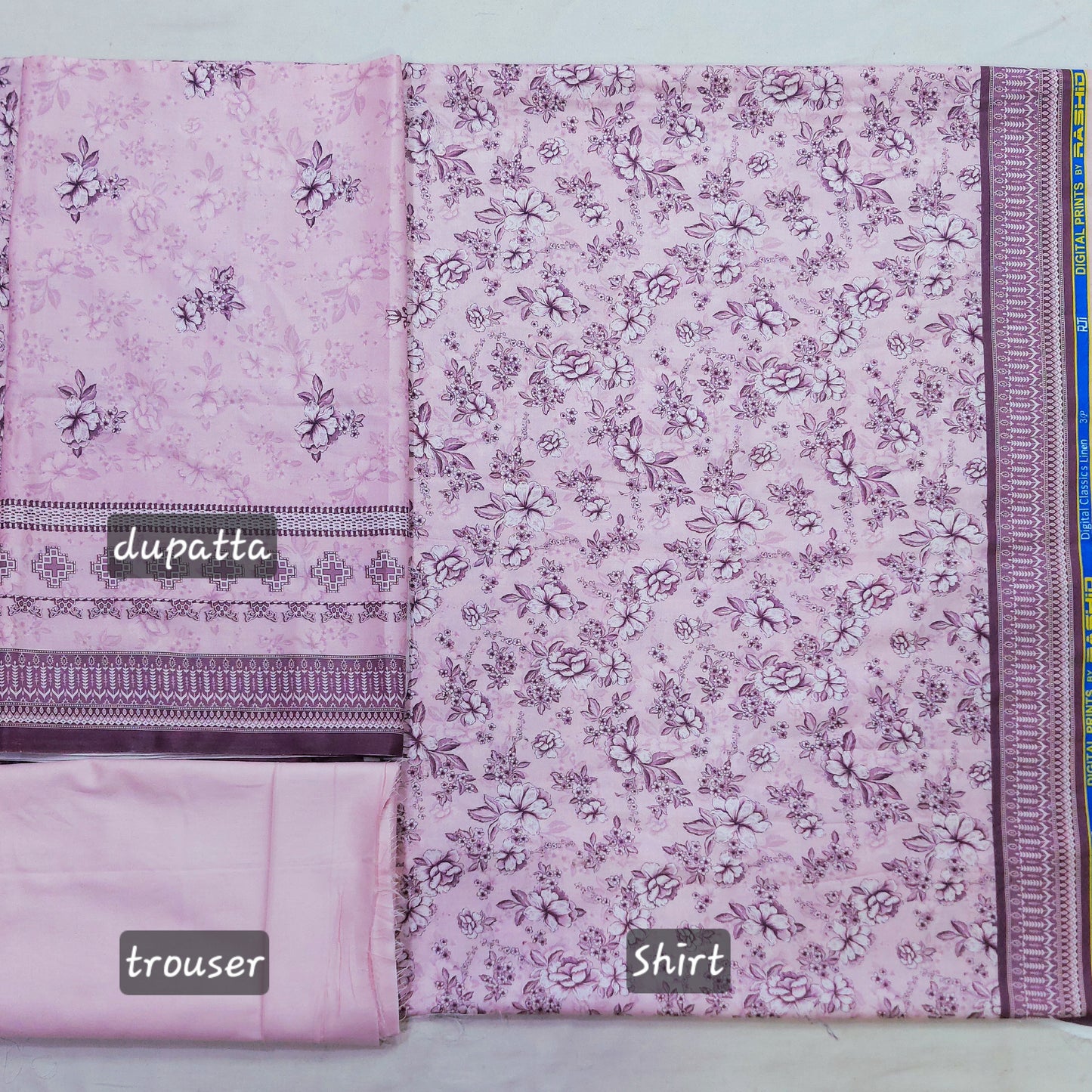 3PIECE UNSTICHED LINEN | RASHID CLASSIC LINEN