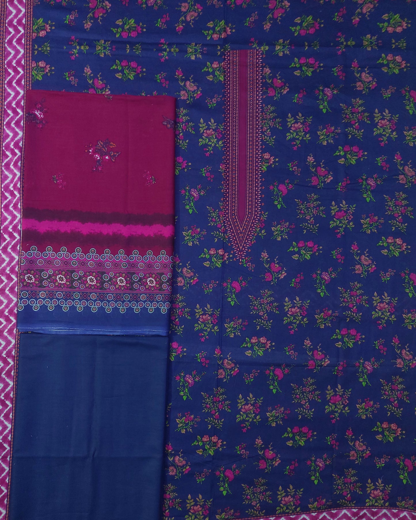 3Pc Unstitched Lawn | Bin Saeed Fariha & Farha Lawn