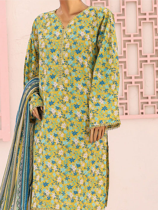 Elegant Floral Printed Bin Saeed Lawn Suit for Women